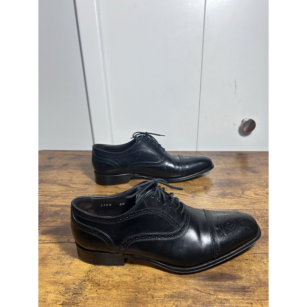 To Boot New York Adam Derrick Black Leather Oxfords Men's Shoes Sz 8.5 Italian - Picture 8 of 10